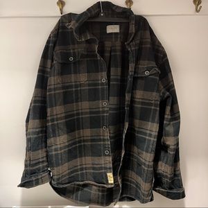 Brown and black flannel